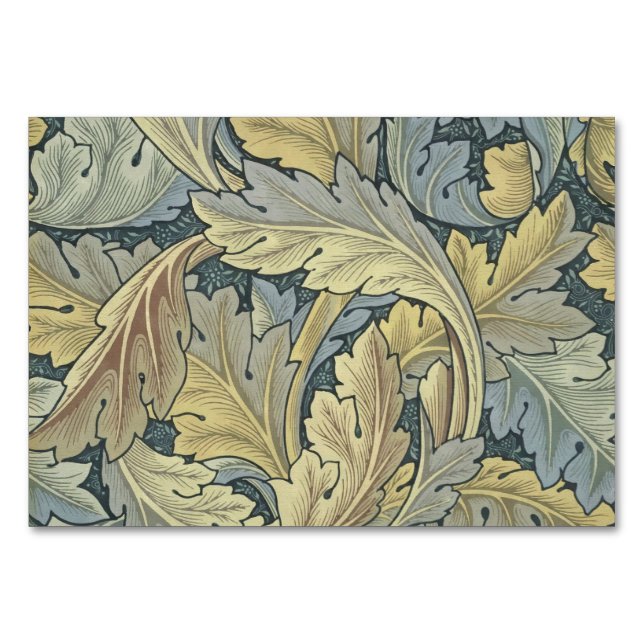 William Morris Acanthus Leaves Floral Art Nouveau Table Number (Front)