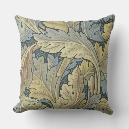 William Morris Acanthus Leaves Floral Art Nouveau Throw Pillow