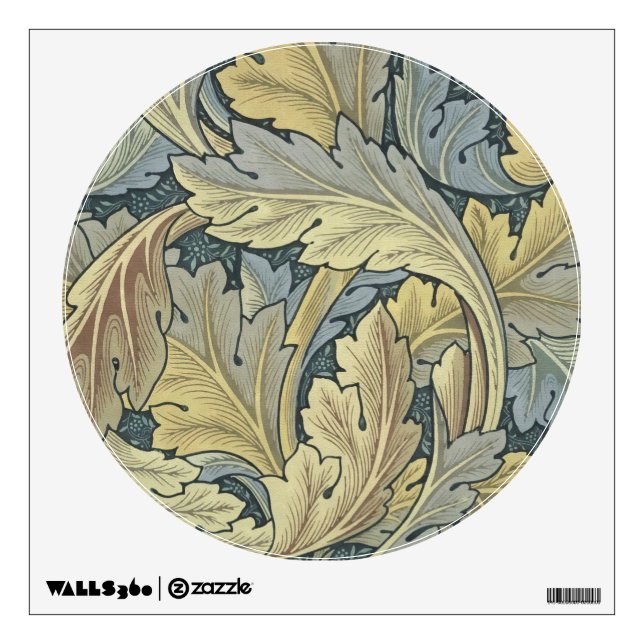 William Morris Acanthus Leaves Floral Art Nouveau Wall Decal (Front)