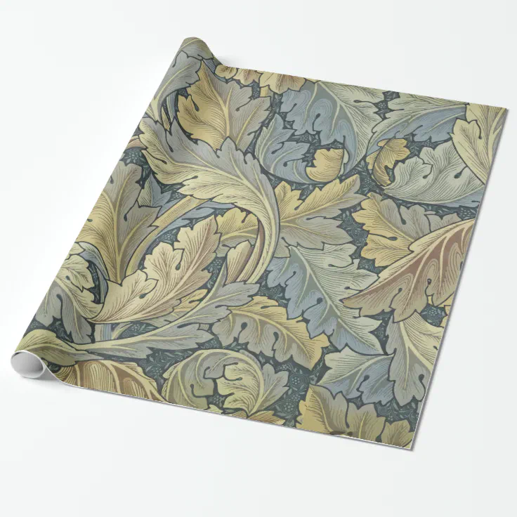 William Morris Acanthus Leaves Floral Art Nouveau Wrapping Paper Zazzle