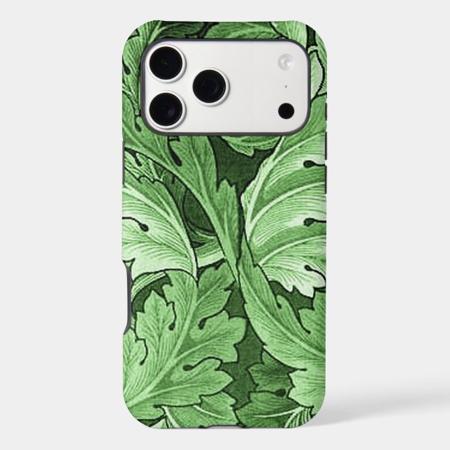 William Morris Acanthus Pattern Green Case-Mate iPhone Case (Back)