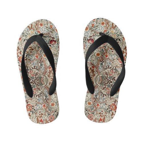 William Morris Acanthus Portire vintage 1890 Kids Flip Flops