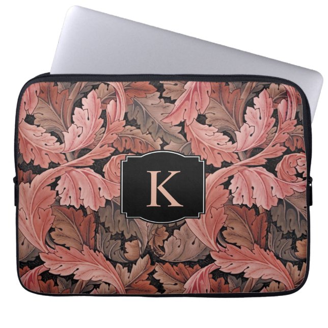William Morris Acanthus Rose Laptop Sleeve (Front)