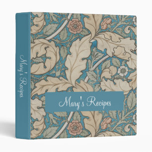 William Morris Acanthus & Rose Recipe 3 Ring Binder