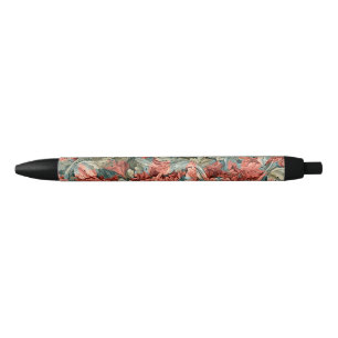 William Morris Acanthus Rust Red Sage Green Pen