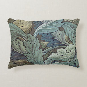 William Morris Acanthus Sage Flower Floral Botanic Accent Pillow