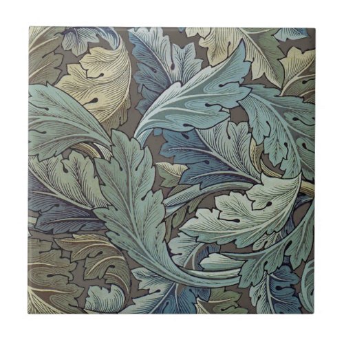 William Morris Acanthus Sage Flower Floral Botanic Ceramic Tile