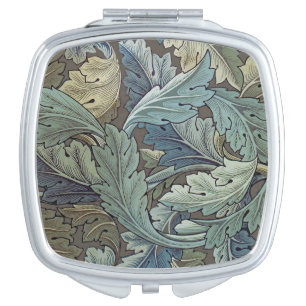 William Morris Acanthus Sage Flower Floral Botanic Compact Mirror