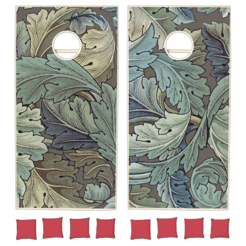 William Morris Acanthus Sage Flower Floral Botanic Cornhole Set