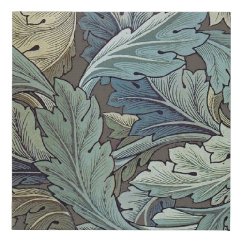 William Morris Acanthus Sage Flower Floral Botanic Faux Canvas Print