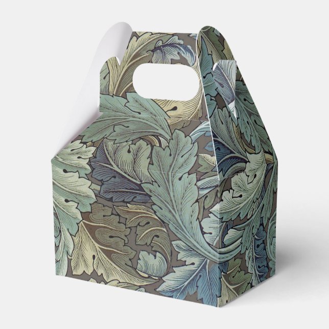 William Morris Acanthus Sage Flower Floral Botanic Favor Boxes (Front Side)