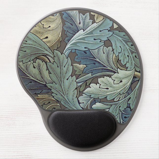 William Morris Acanthus Sage Flower Floral Botanic Gel Mouse Pad (Front)