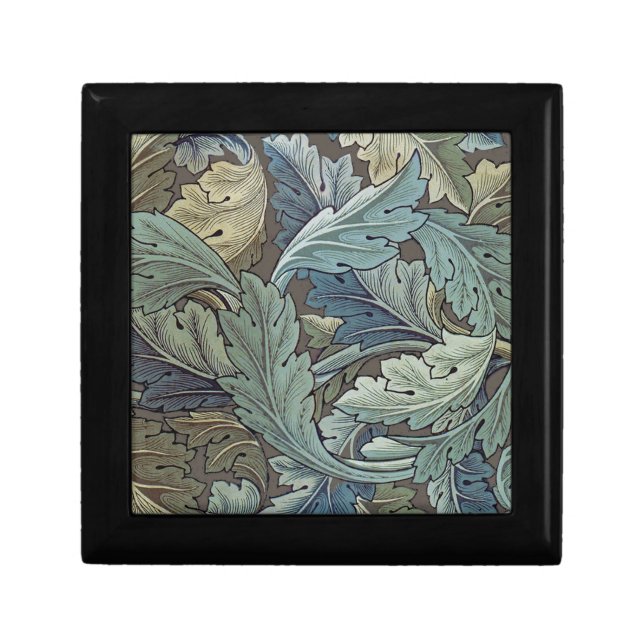 William Morris Acanthus Sage Flower Floral Botanic Gift Box (Front)