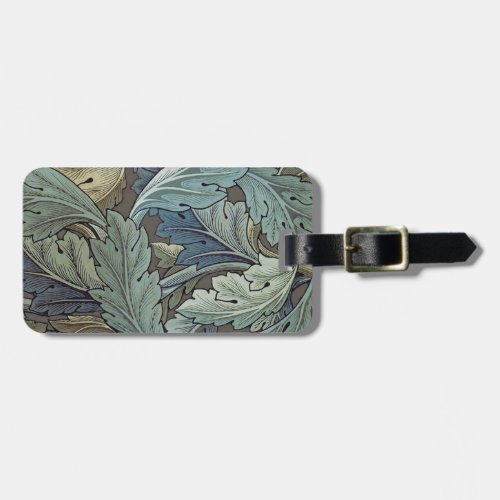 William Morris Acanthus Sage Flower Floral Botanic Luggage Tag