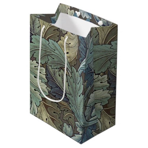 William Morris Acanthus Sage Flower Floral Botanic Medium Gift Bag