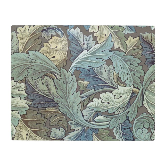 William Morris Acanthus Sage Flower Floral Botanic Metal Print (Front)