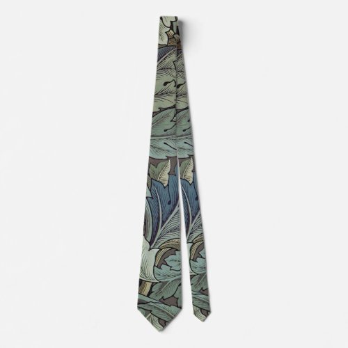 William Morris Acanthus Sage Flower Floral Botanic Neck Tie