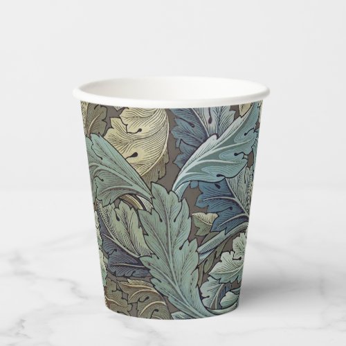 William Morris Acanthus Sage Flower Floral Botanic Paper Cups