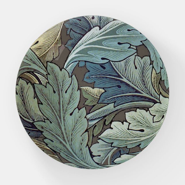 William Morris Acanthus Sage Flower Floral Botanic Paperweight (Front)