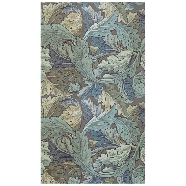 William Morris Acanthus Sage Flower Floral Botanic Tablecloth (Front)