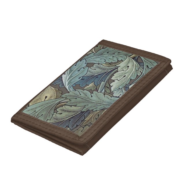 William Morris Acanthus Sage Flower Floral Botanic Trifold Wallet (Bottom)