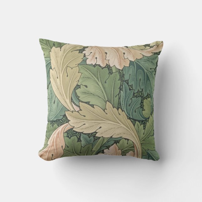 William Morris Acanthus Throw Pillow (Front)