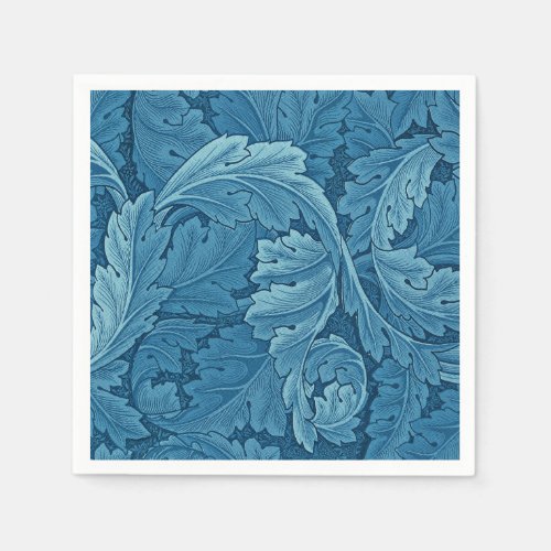 William Morris Acanthus Vintage Blue Paper Napkins