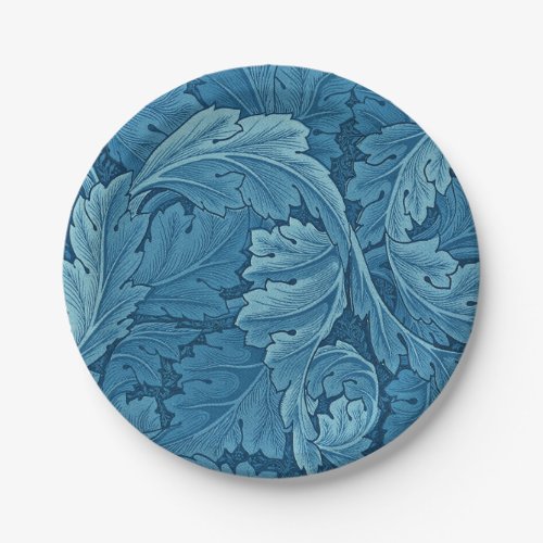 William Morris Acanthus Vintage Blue Paper Plates