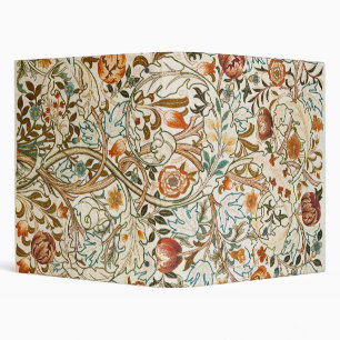 William Morris Acanthus Vintage Floral Art 3 Ring Binder