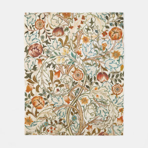 William Morris Acanthus Vintage Floral Art Fleece Blanket