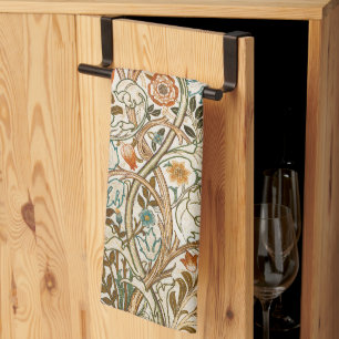 William Morris Acanthus Vintage Floral Art Kitchen Towel