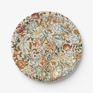 William Morris Acanthus Vintage Floral Art Paper Plates
