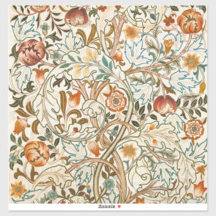 William Morris Acanthus Vintage Floral Art Sticker