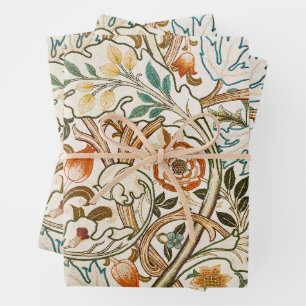 William Morris Acanthus Vintage Floral Art Wrapping Paper Sheets