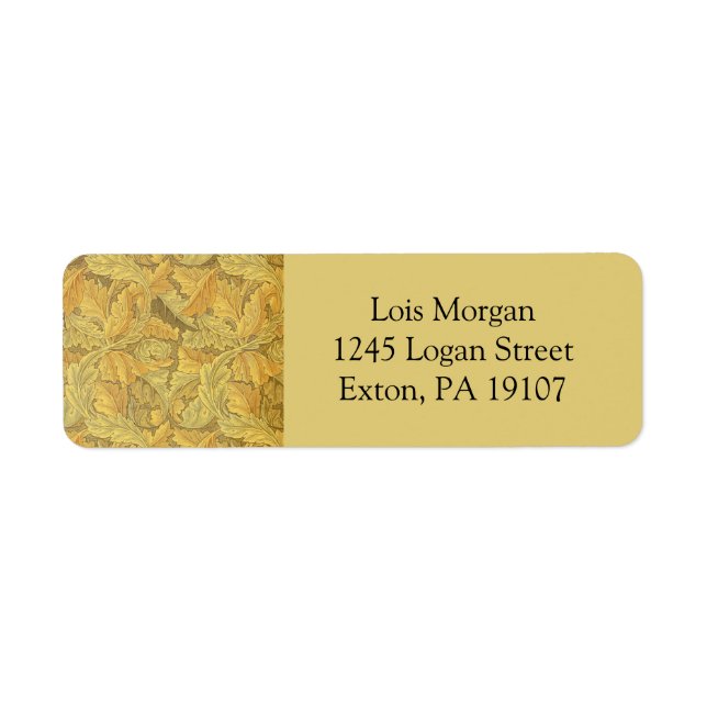 William Morris Acanthus Wallpaper Label (Front)