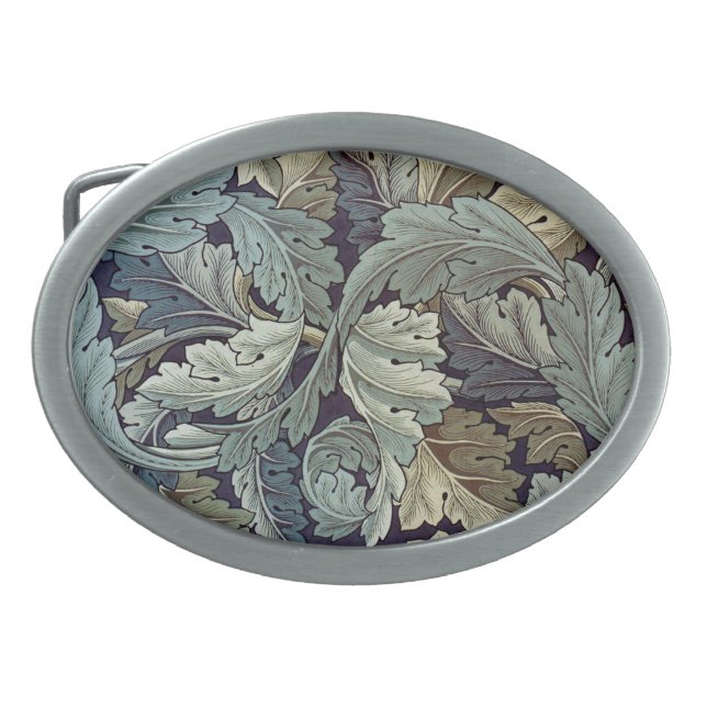William Morris Acanthus Wallpaper Leaves Belt Buckle (Front)