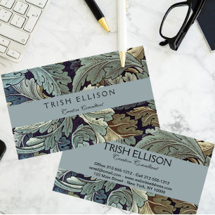 William Morris Acanthus Wallpaper Leaves Business Card