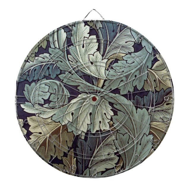 William Morris Acanthus Wallpaper Leaves Dart Board (Front)