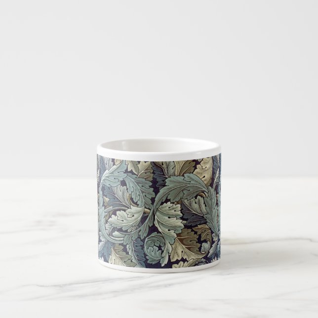William Morris Acanthus Wallpaper Leaves Espresso Cup (Front)