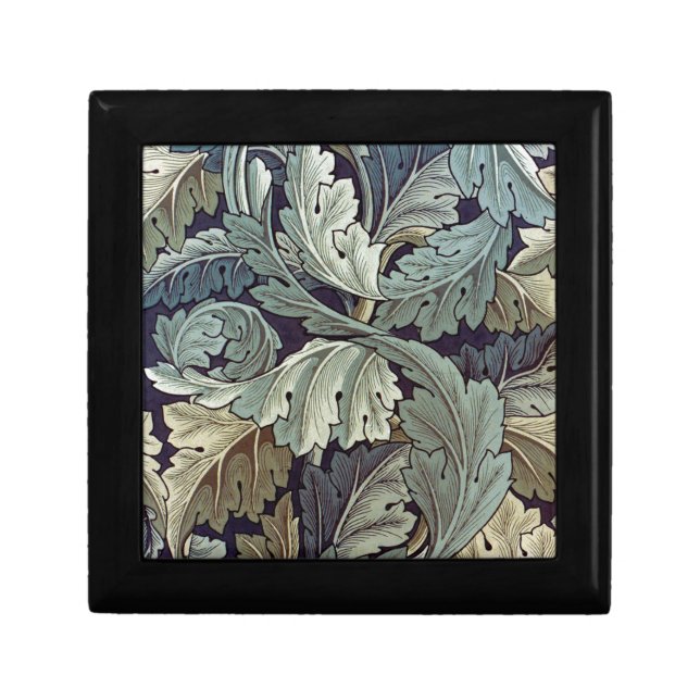 William Morris Acanthus Wallpaper Leaves Keepsake Box (Front)