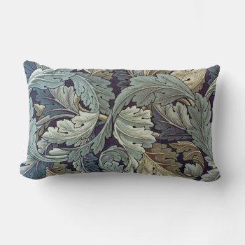 William Morris Acanthus Wallpaper Leaves Lumbar Pillow by antiqueart at Zazzle