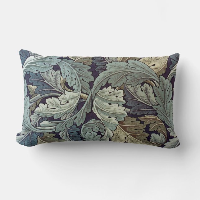 William Morris Acanthus Wallpaper Leaves Lumbar Pillow (Front)