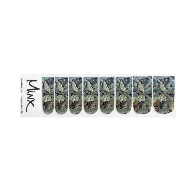 William Morris Acanthus Wallpaper Leaves Minx Nail Wraps (Right Hand)