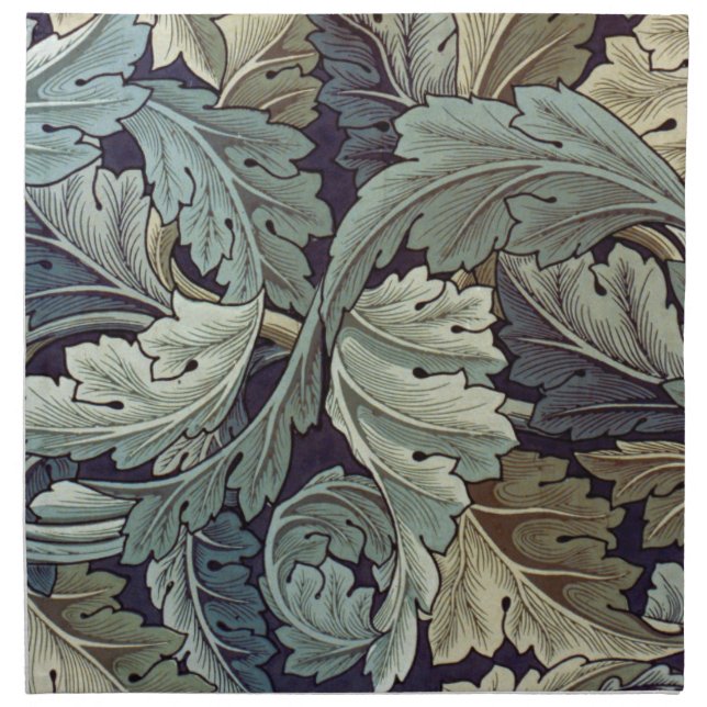 William Morris Acanthus Wallpaper Leaves Napkin (Front)