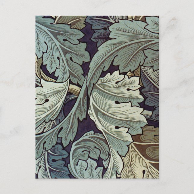 William Morris Acanthus Wallpaper Leaves Postcard (Front)