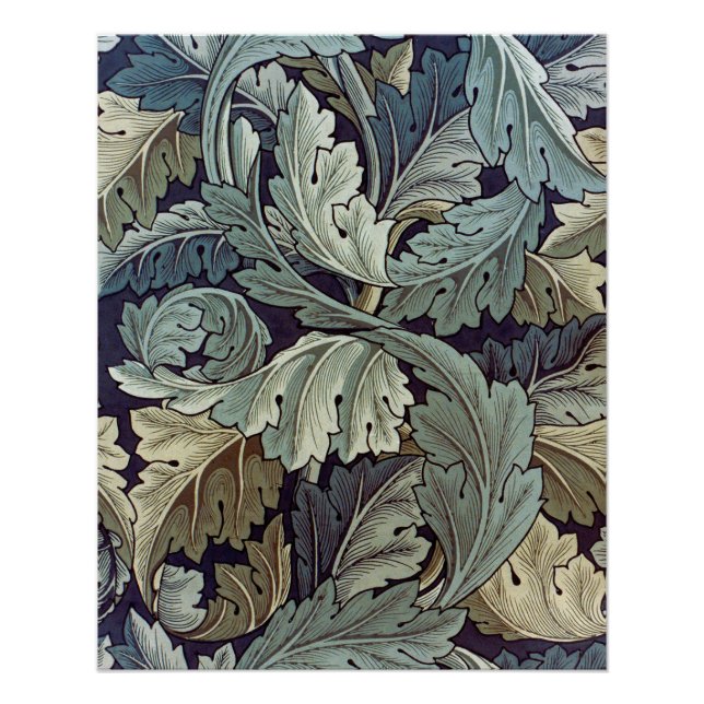 William Morris Acanthus Wallpaper Leaves Poster (Front)