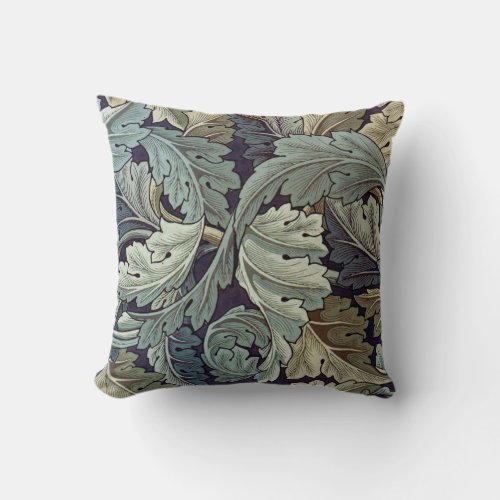 William Morris Acanthus Wallpaper Leaves Throw Pillow