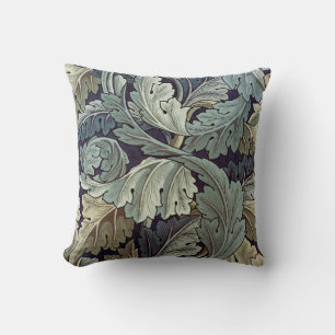 William Morris Acanthus Wallpaper Leaves Throw Pillow