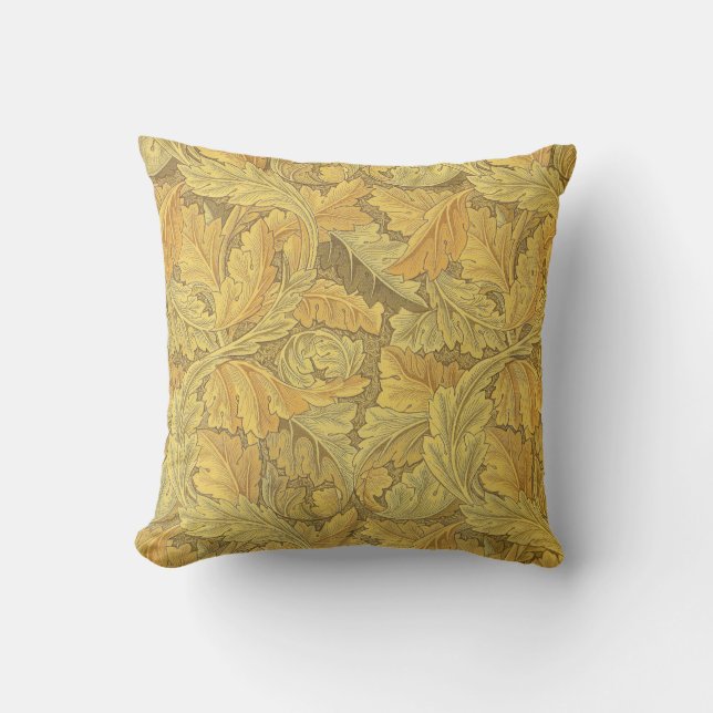 William Morris Acanthus Wallpaper Throw Pillow (Front)