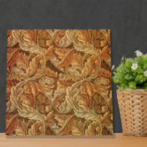 William Morris Acathus Brown Autumn Leaves Cloth Napkin